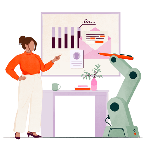 Automation Illustrations Light Background