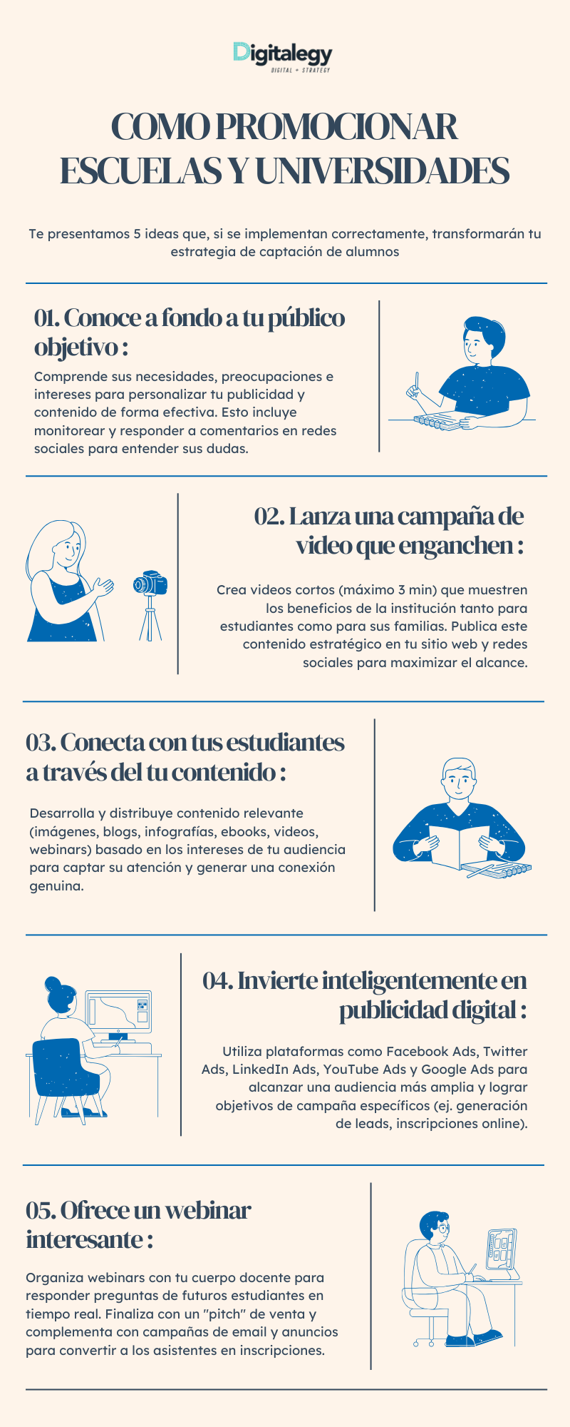 HOW TO PROMOTE SCHOOLS AND UNIVERSITIES, 5 DIGITAL STRATEGIES new